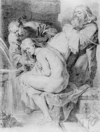 Susanna and the Elders, drawn by Lucas Vorsterman, c.1620 by Peter Paul Rubens